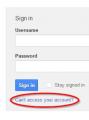 Восстановление пароля Google
